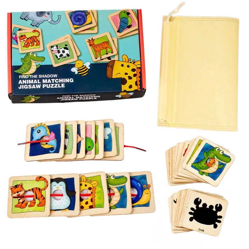 Board Game Nature - Деревянная доска-пазл с узорами животных и